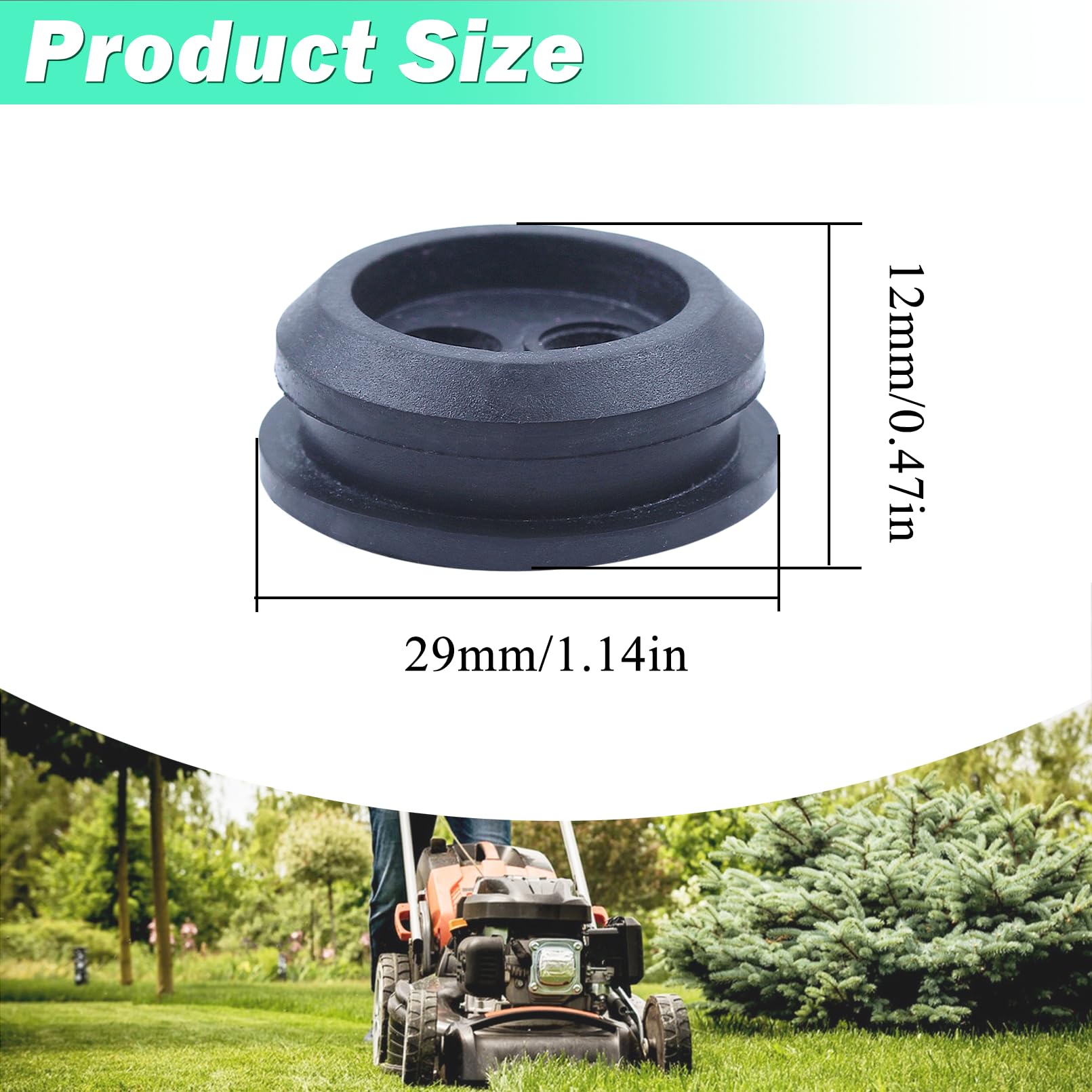 2X Tappo Gommino Occhiello Tubo Serbatoio Carburante Universale - Foto 6