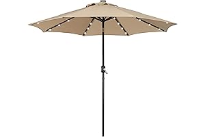 Yaheetech 9ft LED Patio Umbrella