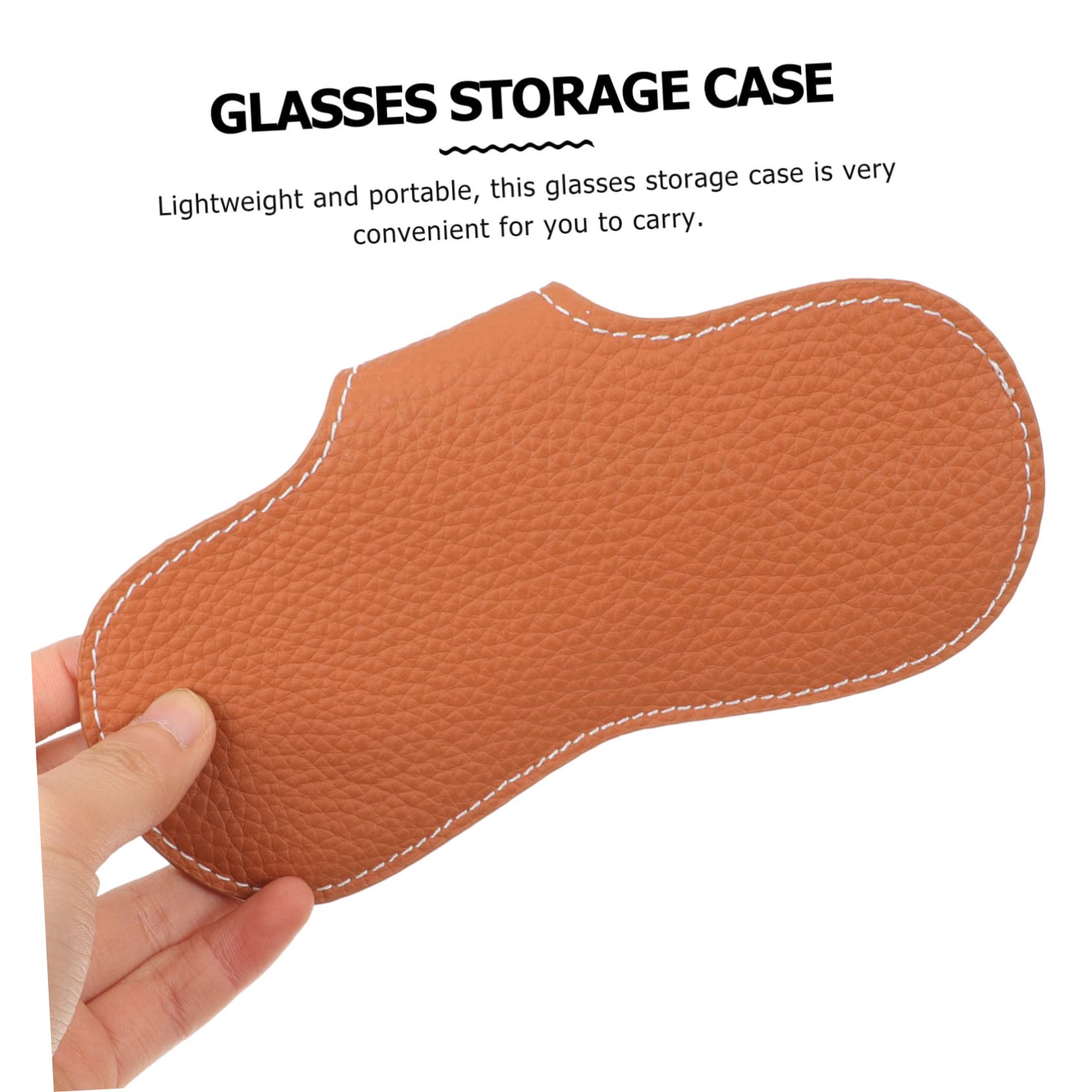 Ipetboom borsa per occhiali Astuccio custodia per occhiali sottile viaggio anti sunglasses borsetta custodia per occhiali portatile manicotto protettivo per occhiali pelle Brown