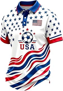 Cltopsku Men's Soccer Cup Shirts Casual 2026 Soccer Graphic Polo Shirts Crew Neck Fans Spirit Jersey Short Sleeve Spring Tops