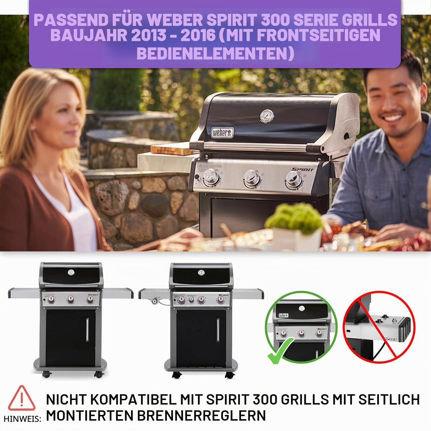 69804 Fettwanne für Weber Spirit 300 Serie, Spirit e310, e320 Grills, hergestellt in 2013 und neuer, Tropfpfannen ersetzen Weber Spirit Fettschale, 44,5 cm L x 31,1 cm B x 5 cm H