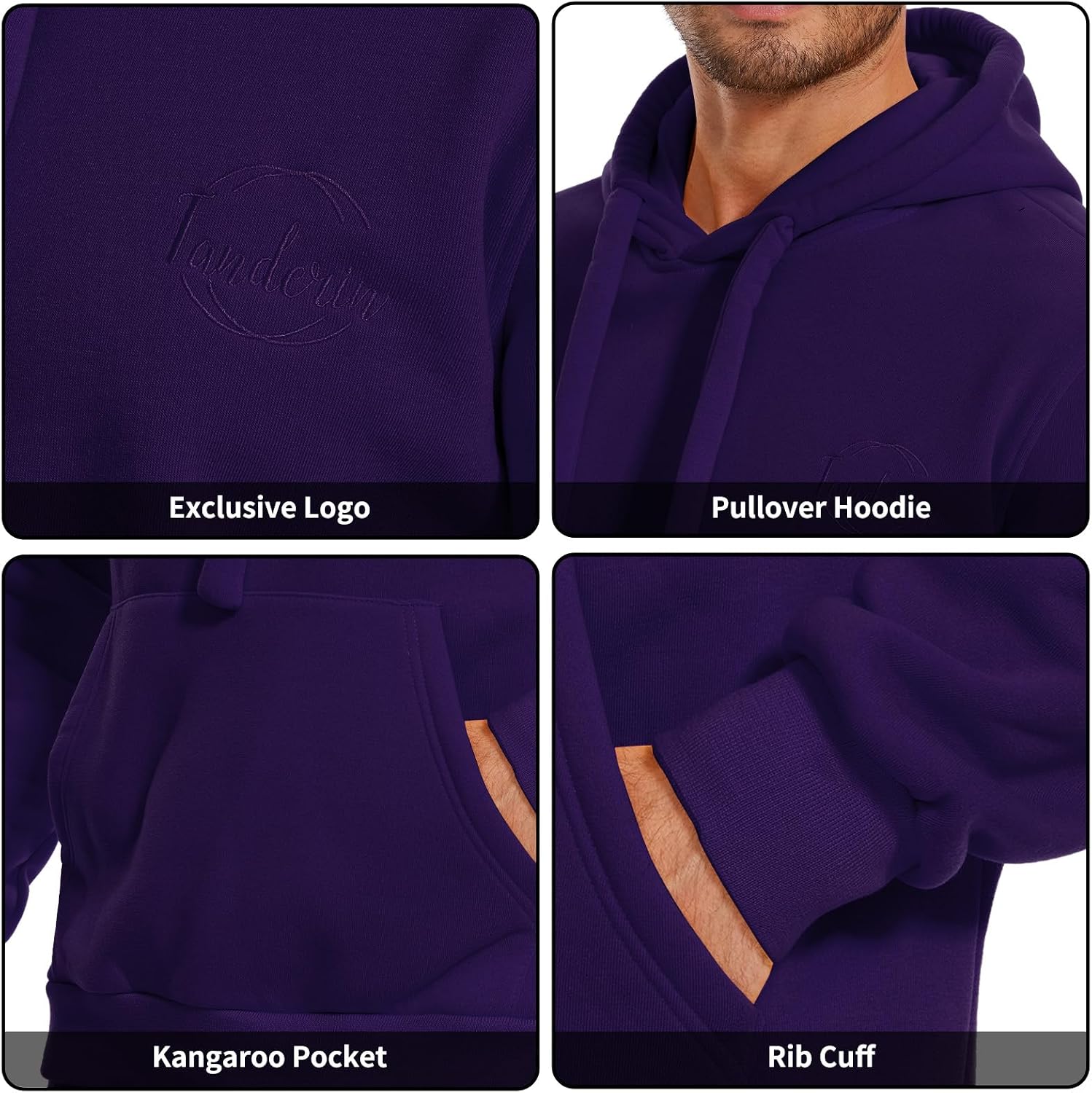 Men Fleece Tracksuit Thick Jogging Sweat Suit 2 Piece Set Sportweat image 5