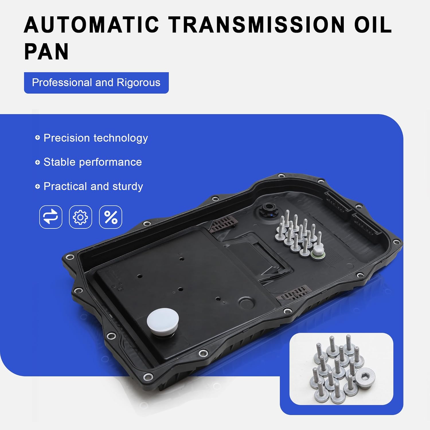 LR023294 8-Speed Automatic Transmission Oil Pan Kit with Filter Gasket Bolt 24117624192 Compatible with BMW X1 X3 X5 X6 Z4 F23 116i 335i 530i 550i 640i 750i Land Rover Jaguar Maserati