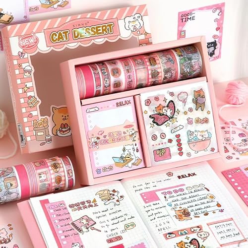 Prstincol CAT-LIHE Cute Cat Scrapbooking Kit,Scrapbook Supplies Kit cover