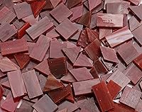 Vista 11 de Lanyani Azulejos de mosaico de vidrio multicolor - formas mixtas, 200 piezas, blanco regular