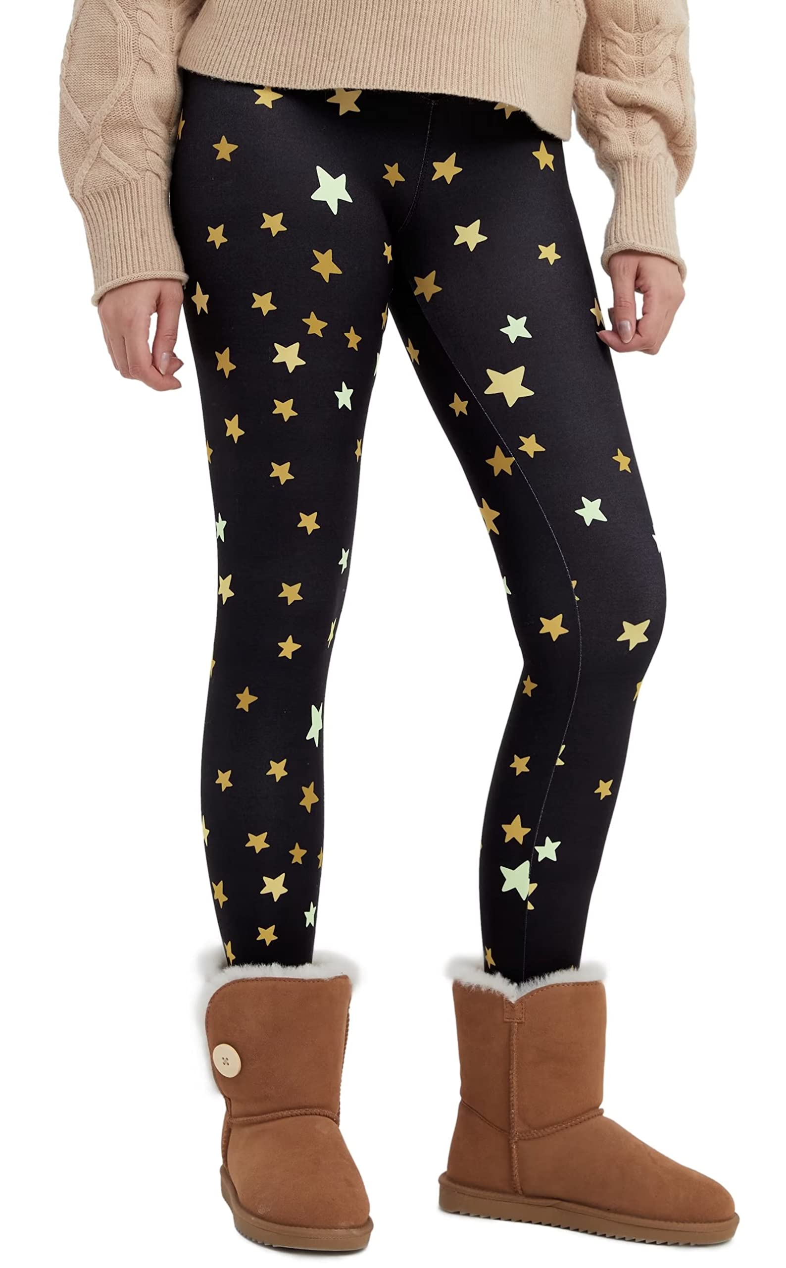 sissycos Women's Christmas Halloween Crossover Leggings High Waisted