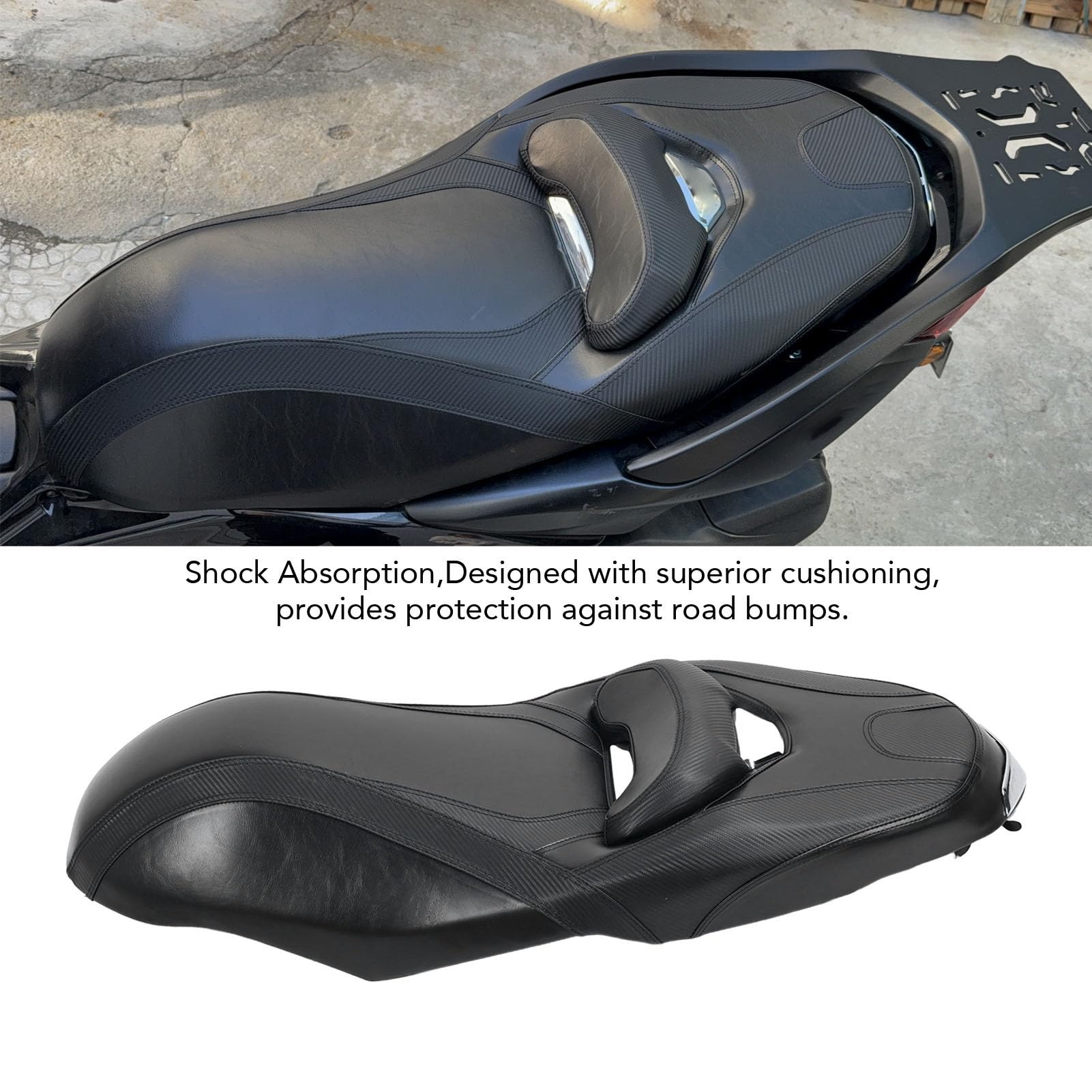 Motorrad-Sattelkissen-Ersatz für X-Max Xmax 125 250 300 400, Wasserdichtung, Stoßdämpfung, Atmungsaktives Kissen für Einen Verstärkten Komfort