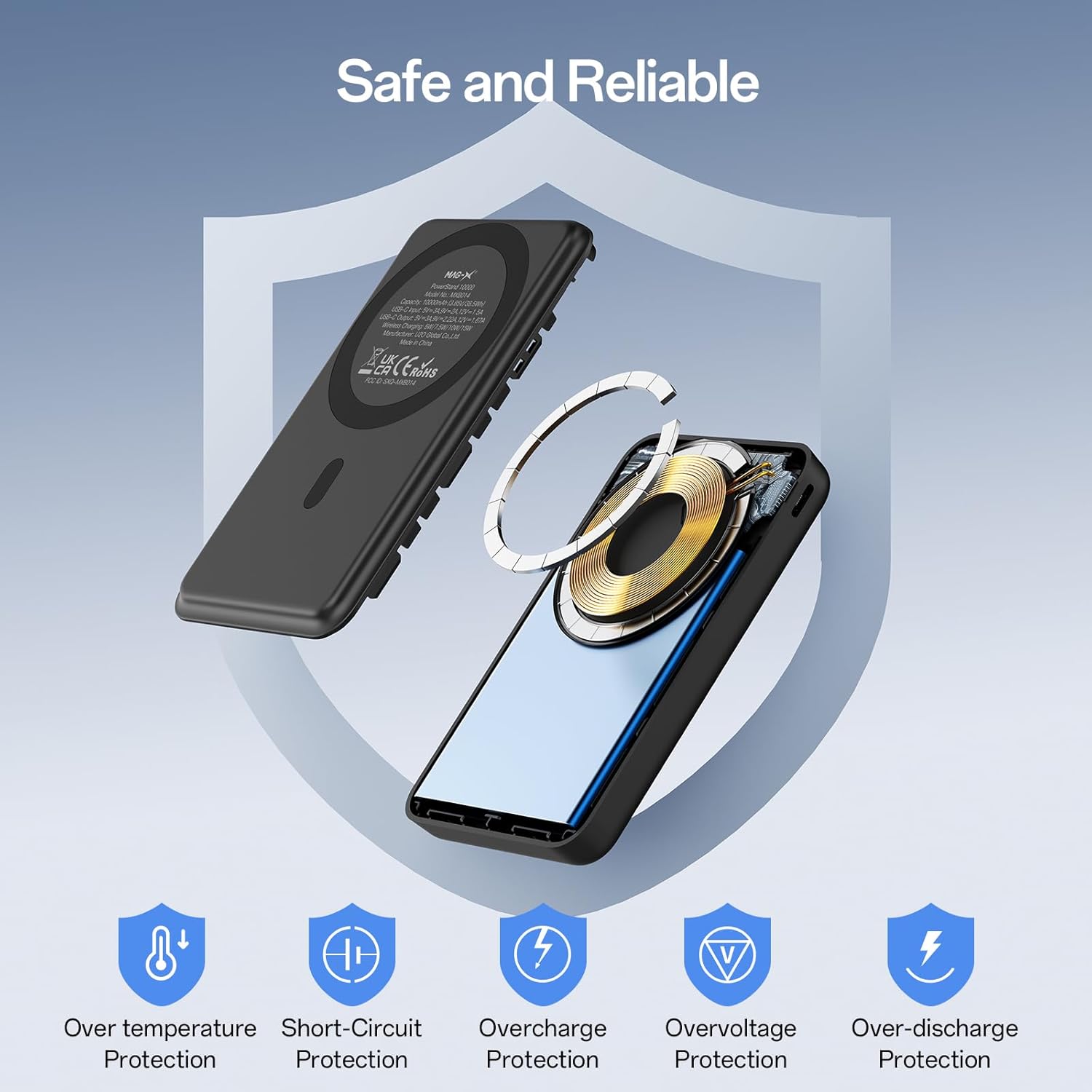 iWALK Qi2 Certified 15W Magnetic Wireless Power Bank, 10000mAh Portable Charger with Adjustable Stand & LED Display, Fast Charging for iPhone 16/15/14/13/12 Pro/Pro Max/Plus/Mini - Image 6