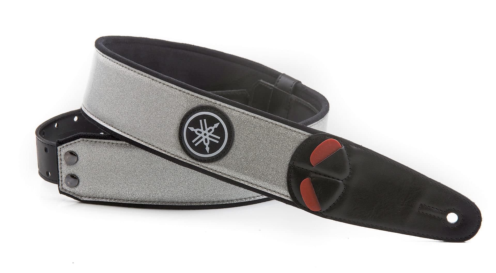 YAMAHA STARDUST SILVER Gurte aus Leder Farbe Silber für Gitarre und Bassgitarre