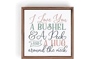 I Love You A Bushel and A Peck Rustic Wood Wall Sign