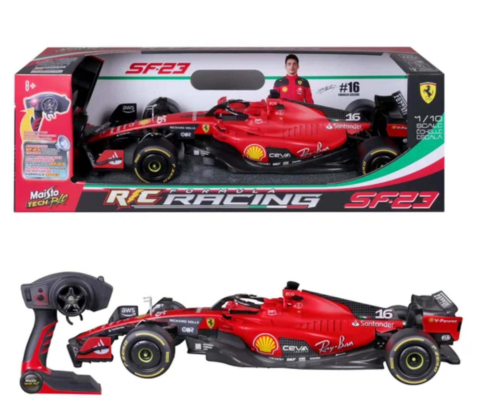 RZHomestore Maisto Tech R/C Formula One Racing Car - 2.4GHz - 1:10 Scale Die-Cast Radio Control Race Car (F1 Ferrari SF23-1:10 Scale)