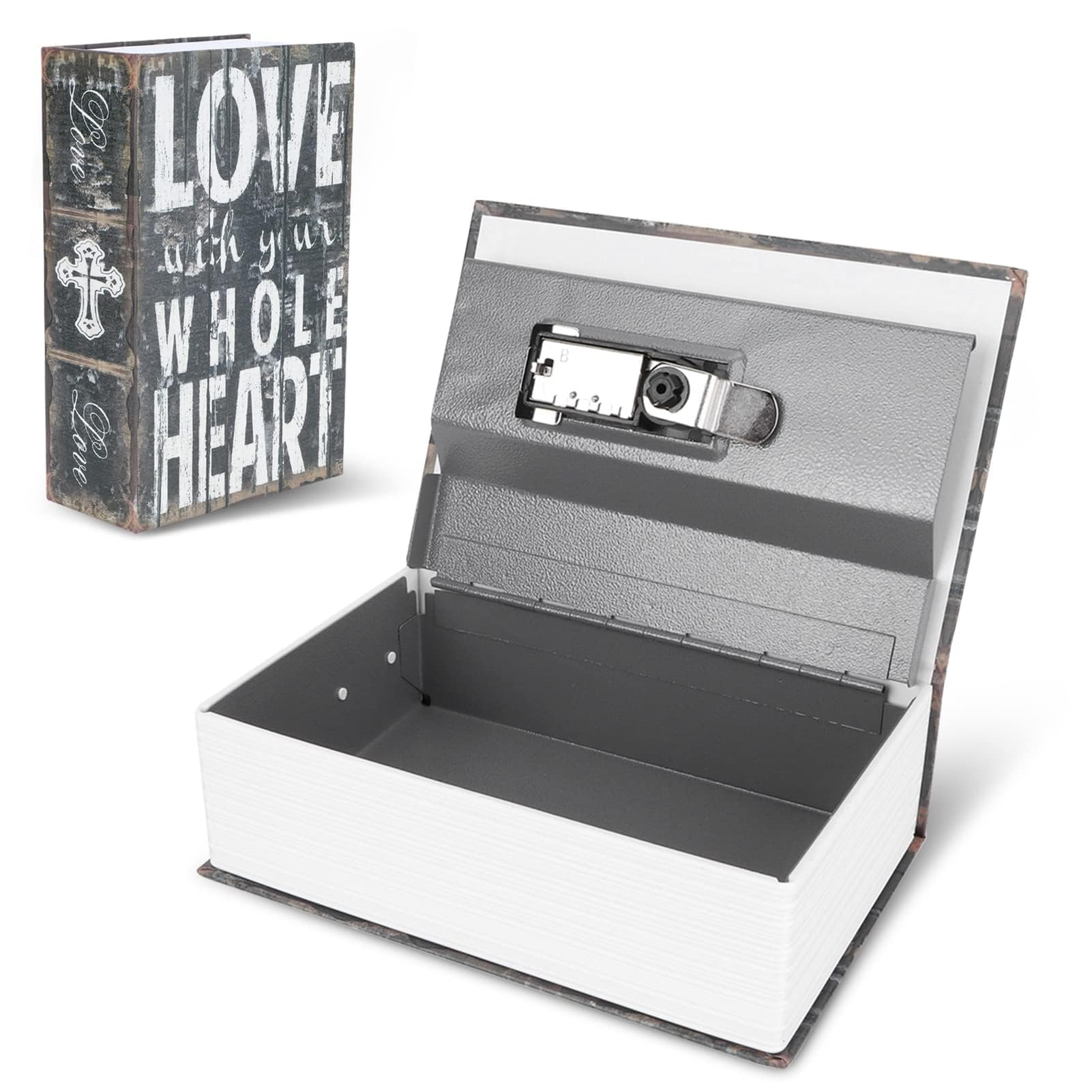 Cassaforte Nascosta A Libro - Dizionario Con Serratura A Combinazione Per Soldi E Gioielli - Foto 3