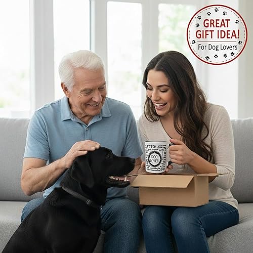 Miniatura 3 de Taza de café de cerámica para amantes de los perros, regalos de Navidad para mujeres, hombres, dueños de perros, mamá de piel, mamá de perro,