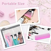 Vista 121 de Patelai Wide Tooth Comb Large Hair Detangling Comb for Curly, Wet Dry Hair, No Handle Detangler Accessories(White, Cyan)