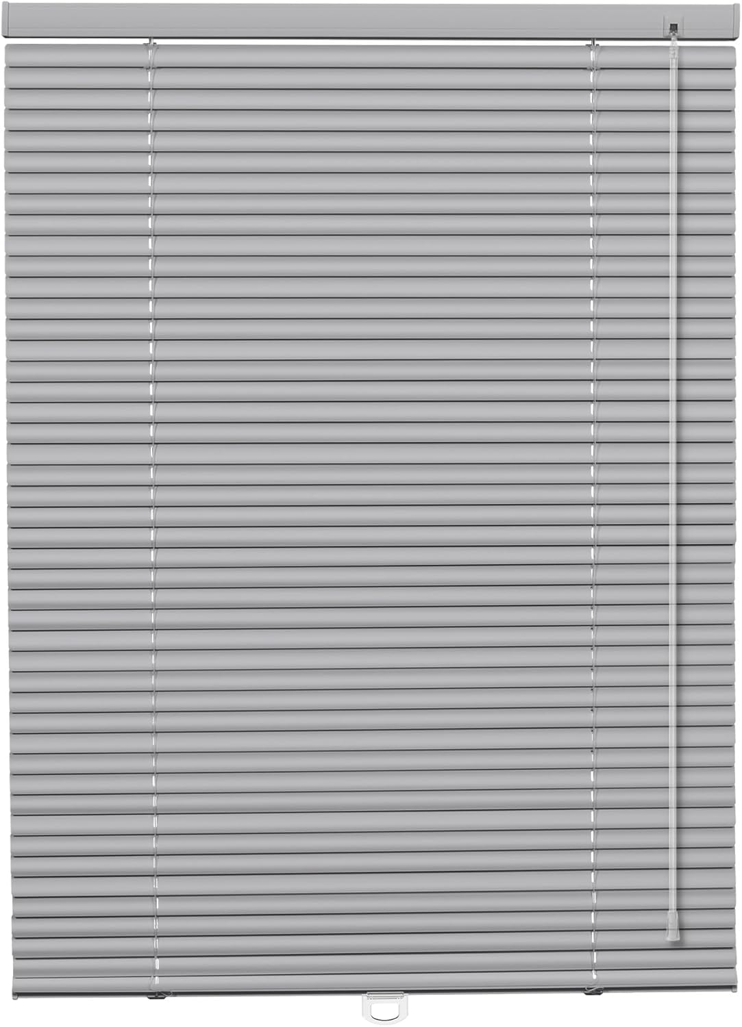 Cordless Mini Blinds for Windows 1" Aluminum Horizontal Venetian Blinds,Custom Size Blinds & Shades for Home Office Bathroom French Door Windows Room Darkening Blinds.Silver Grey,51"W x 39"H