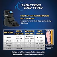 Vista 6 de United Ortho Botas de fractura cortas para caminar y cámara de aire, grandes, color negro