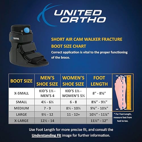 Miniatura 6 de United Ortho Short Cam Walker Fracture Boot, Large, Black &amp; Short Air Cam Walker Fracture Boot, Large, Black