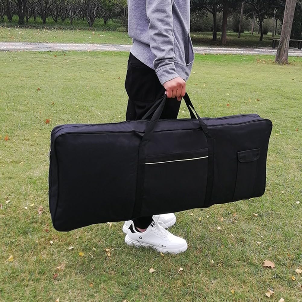 Custodia tastiera 61 tasti, tessuto Oxford 420D, borsa per pianoforte professionale a doppia tasca, borsa impermeabile organo elettronico portatile, Custodia imbottita, Copertura Tastiera Pianoforte