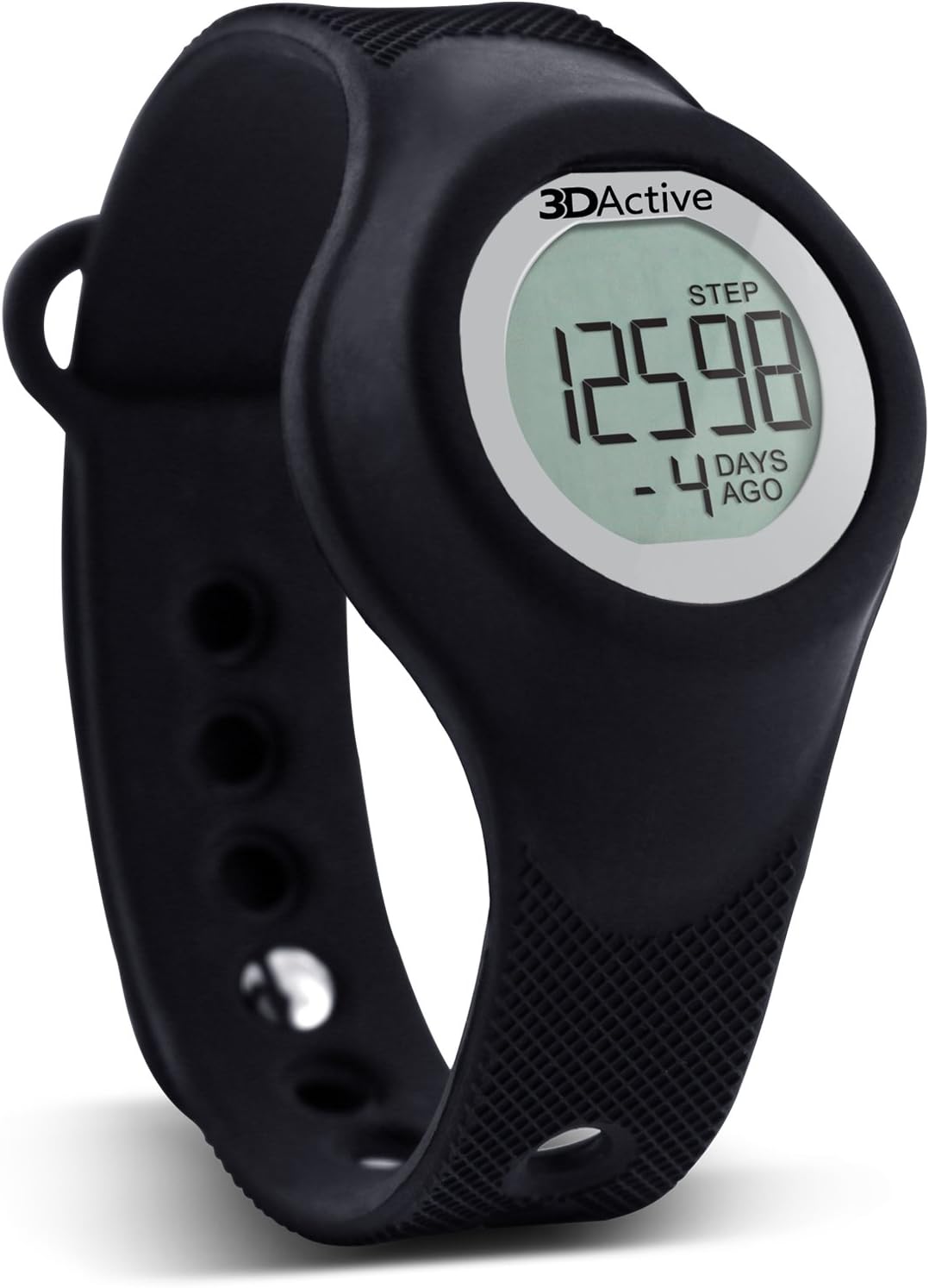 3DActive Non-Bluetooth 3D Pedometer Wristband Watch (PW-300) with Lanyard, Accurately Monitor Steps, Calories Burned, Distance and Duration, 14 Days Memory, Simple Tap Function & Easy to Read.