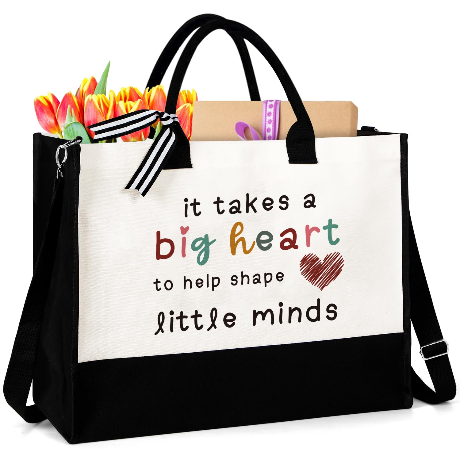 UAREHIBY Teacher Gifts for Women, Teacher Appreciation Gifts with Tote Bag, Back To School Teachers Gift, Thank You Teachers Gift with Beach Bag, Teacher's Birthday Bag