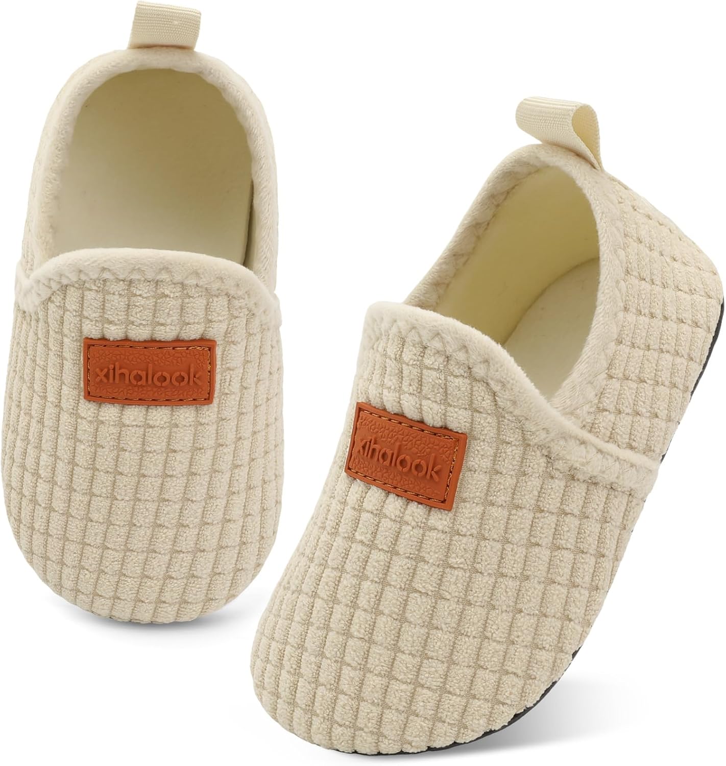 XIHALOOK Toddler Boys Girls House Slippers with Microfleece Lining Cozy Household Shoes Non-slip for Kids - Image 3