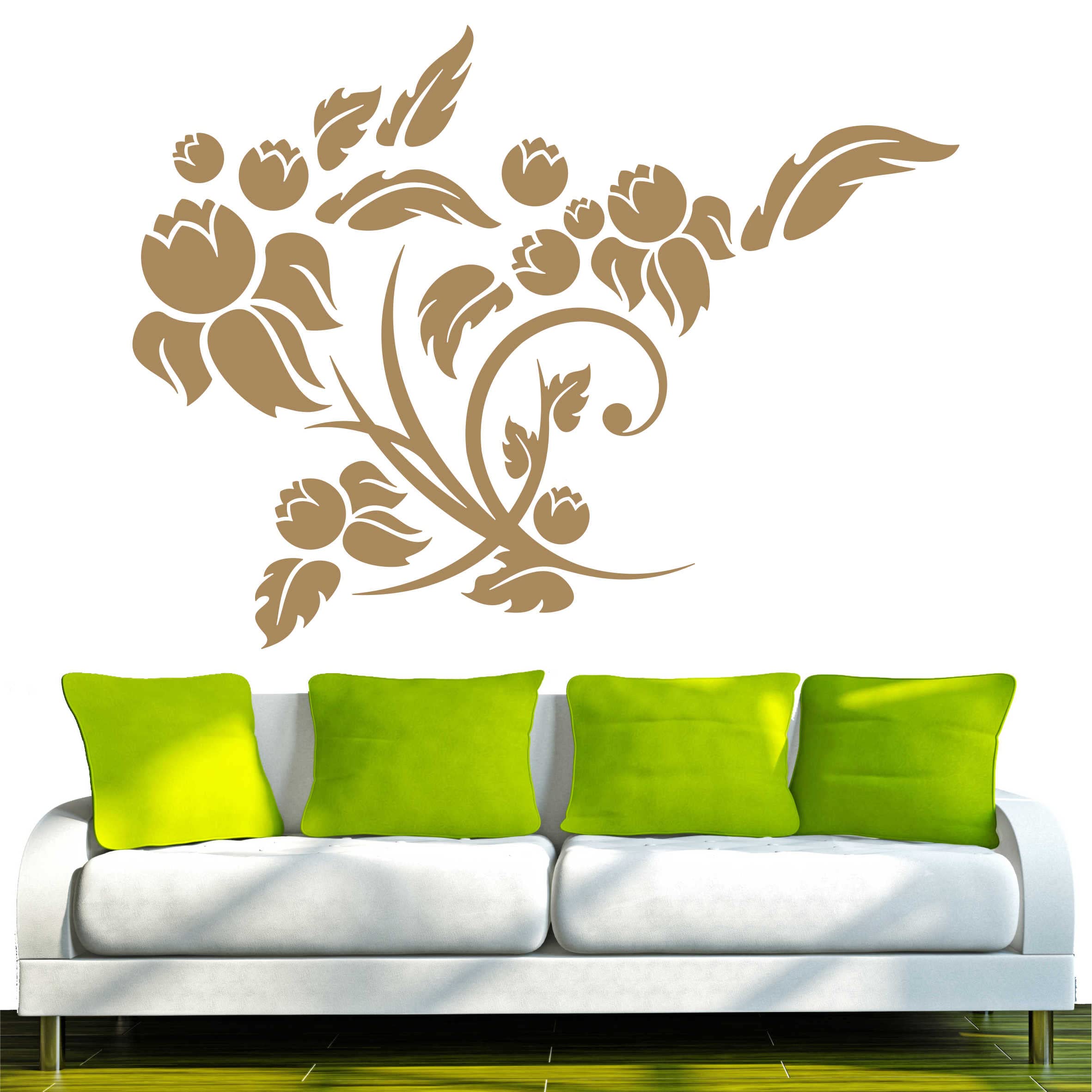 INDIGOS UG - Decalcomanie da muro - adesivi da parete - Murale - Marrone, 96 x 87 x 1 cm - Decorazione per soggiorno, camera dei bambini, ufficio, scuola