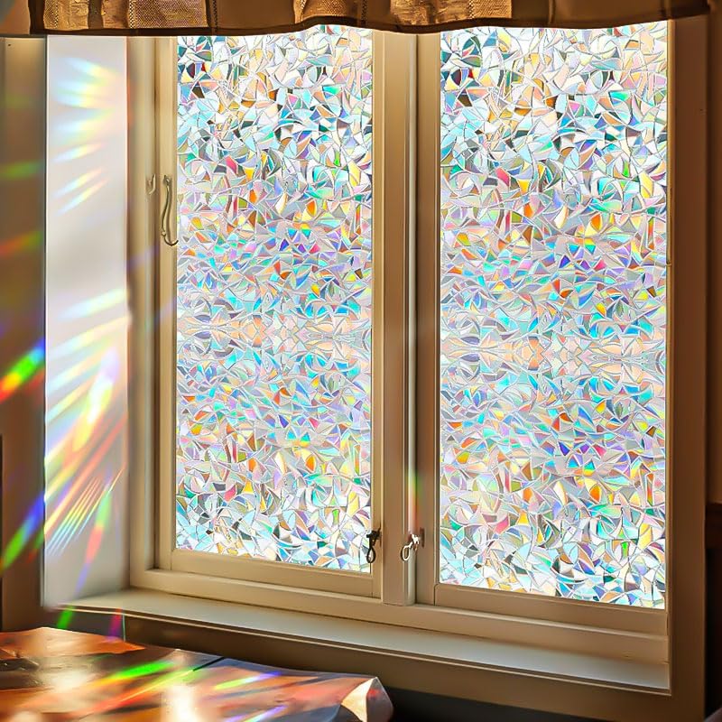 Vinilo decorativo 3D irisado para ventana 30x200 cm miniatura 2