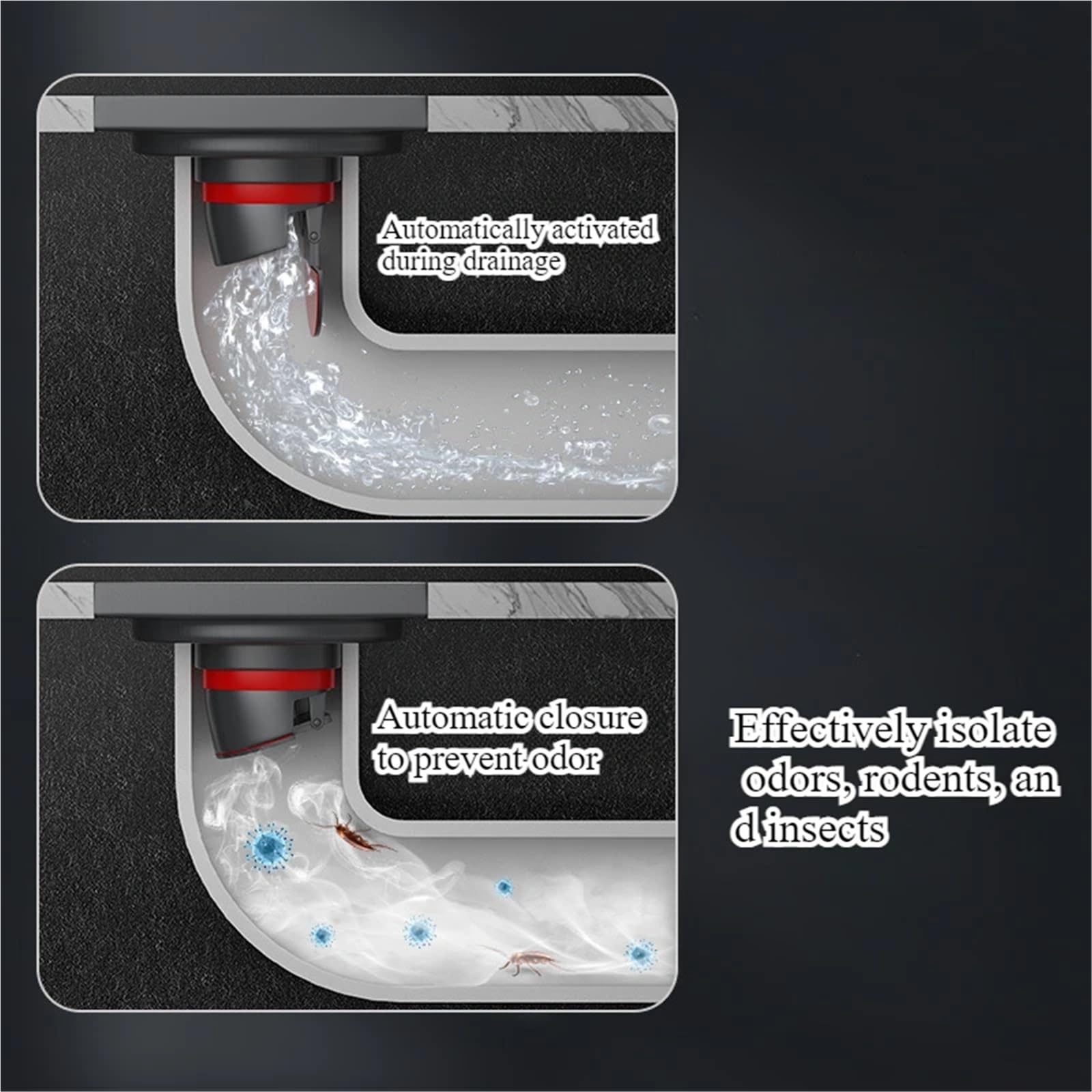 Drenaje De Suelo Desagüe de Piso Ducha baño Desodorante Acero Inoxidable Cocina para Lavabo(Style 3)