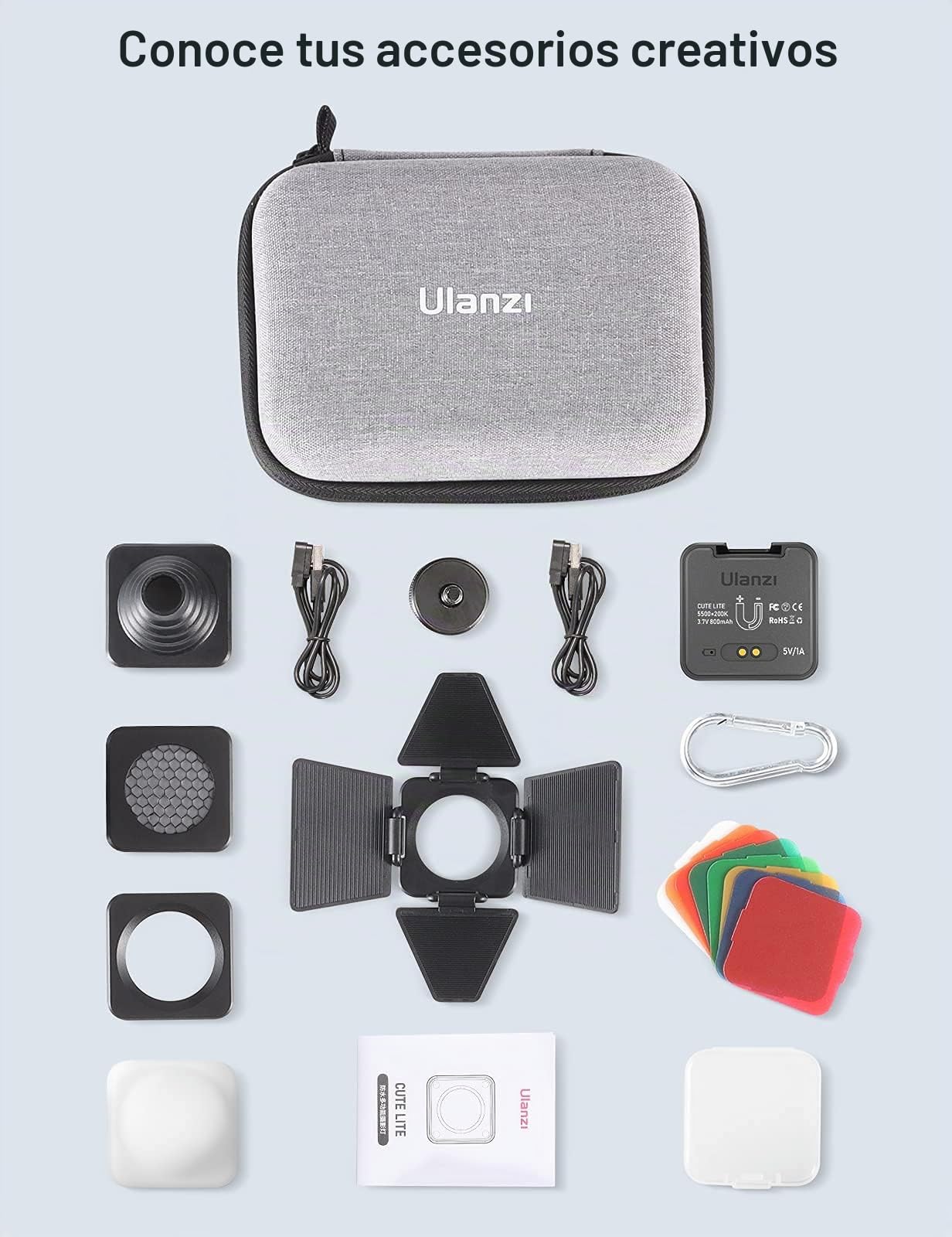Mini Luz Impermeable, ULANZI L2 Cute Lite LED luz de la Cámara a Prueba de Agua, IP68 Luz Impermeable, Luz de Vídeo Magnética, Luz de Cámara para la Cámara Vlog y la Fotografía