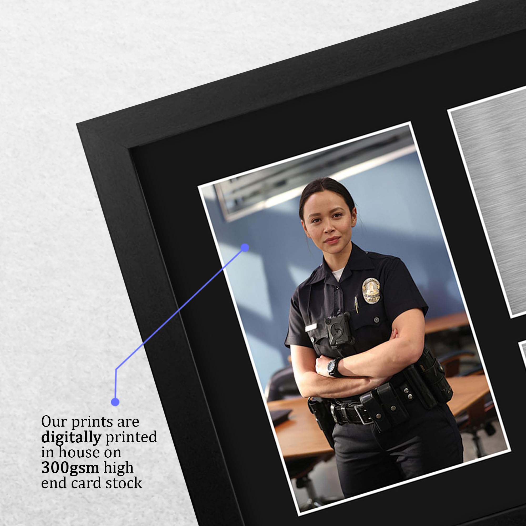 HWC Trading Melissa O'Neil The Rookie Lucy Chen Gifts Printed Signed Autograph Picture for TV Show Fans - A4 Framed - Image 4