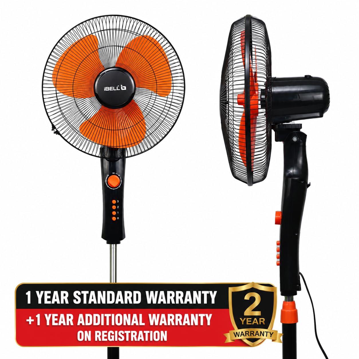 IBELL Zephyr03 Pedestal Fan - 2-Year Warranty -2