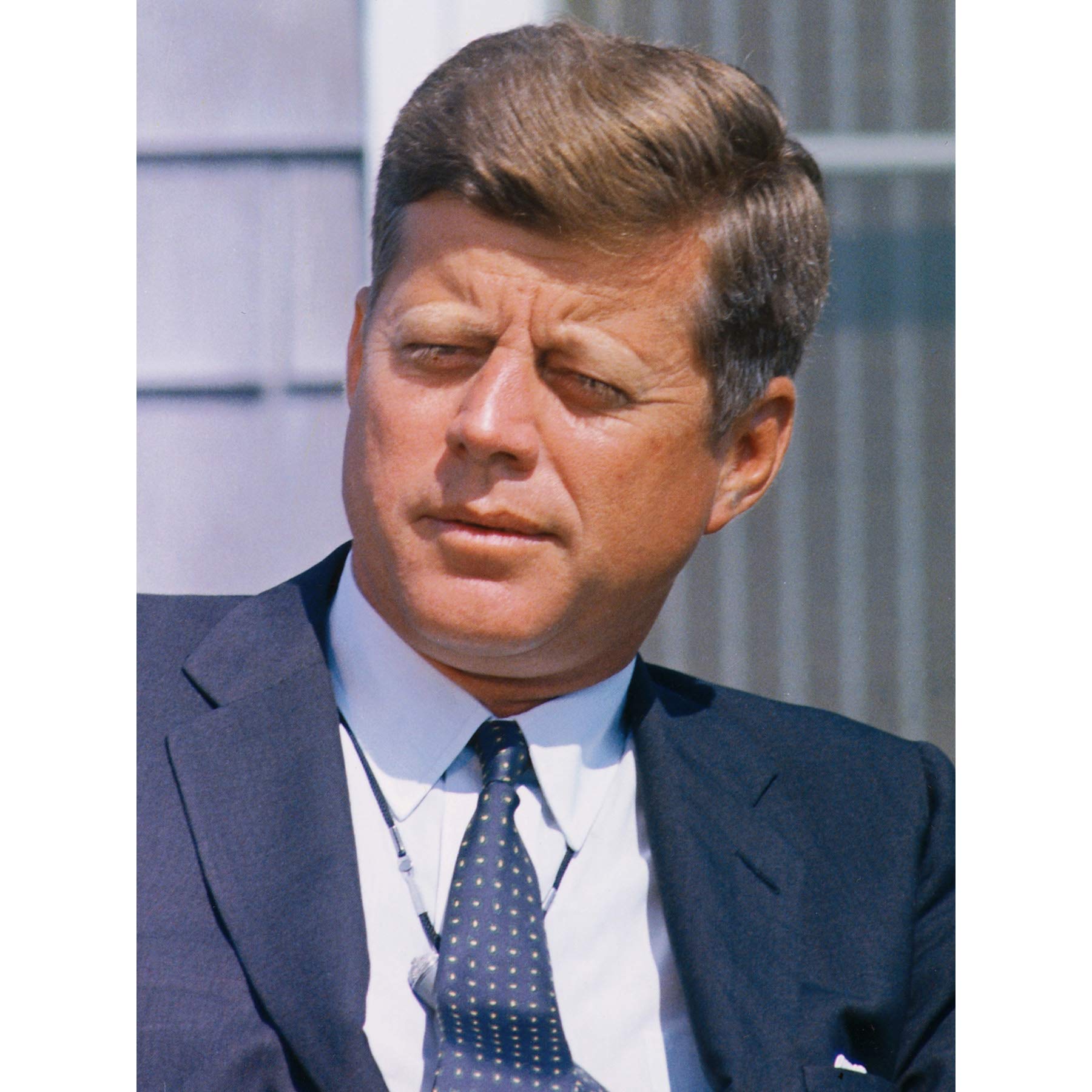 President JFK Kennedy Cronkite Interview Photo Premium Wall Art Canvas Print 18X24 Inch