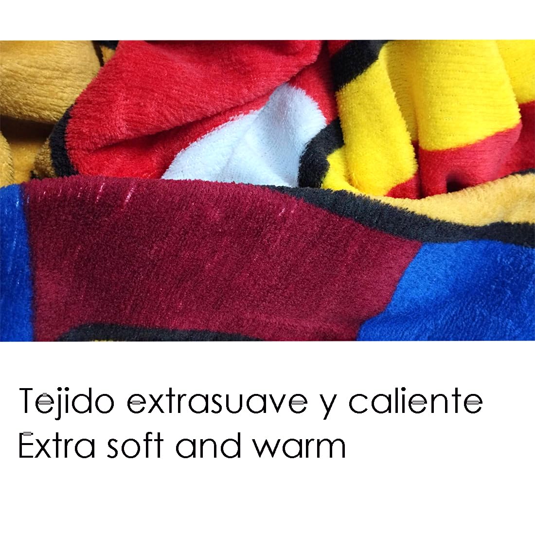 Manta de Barcelona Equipo de Fútbol 160x130cm, Equipación Fútbol Barcelona, Regalo Barcelona, Accesorios del Barcelona, (Manta, 160X220 cm)