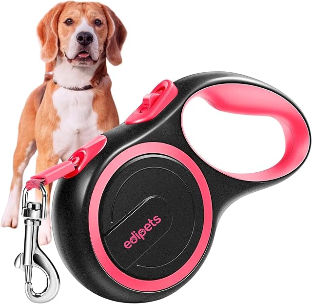 Edipets, Correa Perro Extensible, Retráctil, 3, 5 y 8 Metros, Cinta Flexible para Adiestramiento y Paseo