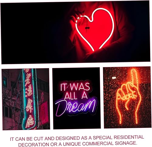 Miniatura 8 de Angoily Tira de neón para decoración de puerta, barra de luz LED, tira de luces LED, tira flexible de cuerda de silicona de neón, luces de noche de