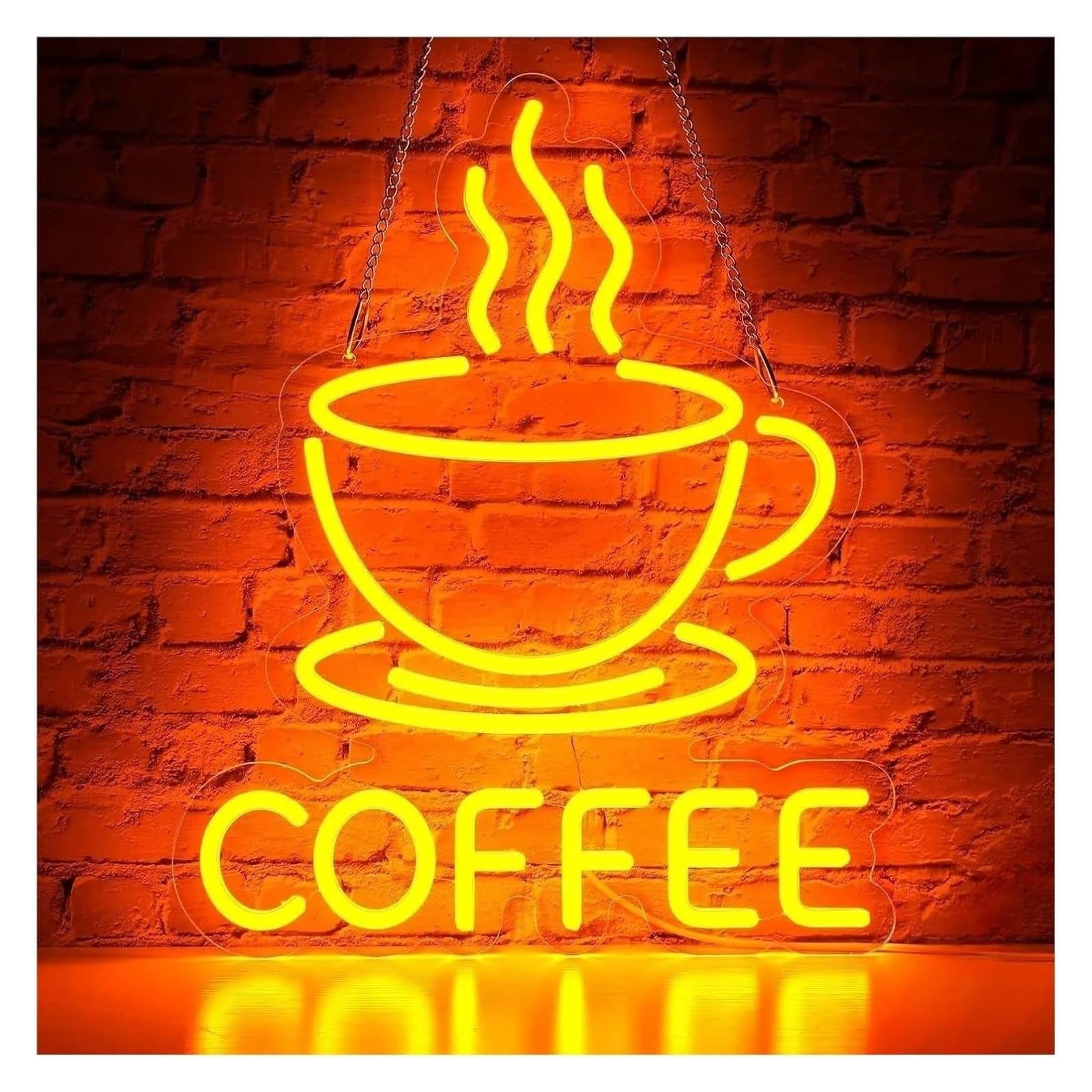 Enseigne tasse à café au néon LED avec luminosité réglable 32x39cm - 5