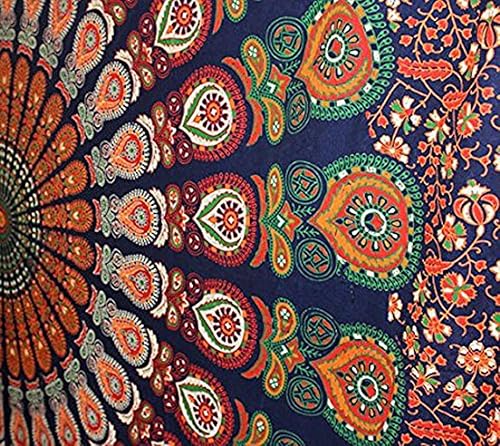 Miniatura 7 de raajsee Tapiz azul turquesa - Tapestrys Mandala para colgar en la pared, tapiz hippie para dormitorio, tamaño estético, tamaño mediano (52 x 60