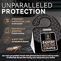 Vista 2 de GIDEAL Trampa para polillas de despensa con feromonas Prime para casa, cocina, armario de alimentos, paquete de 6 (polilla de grano)