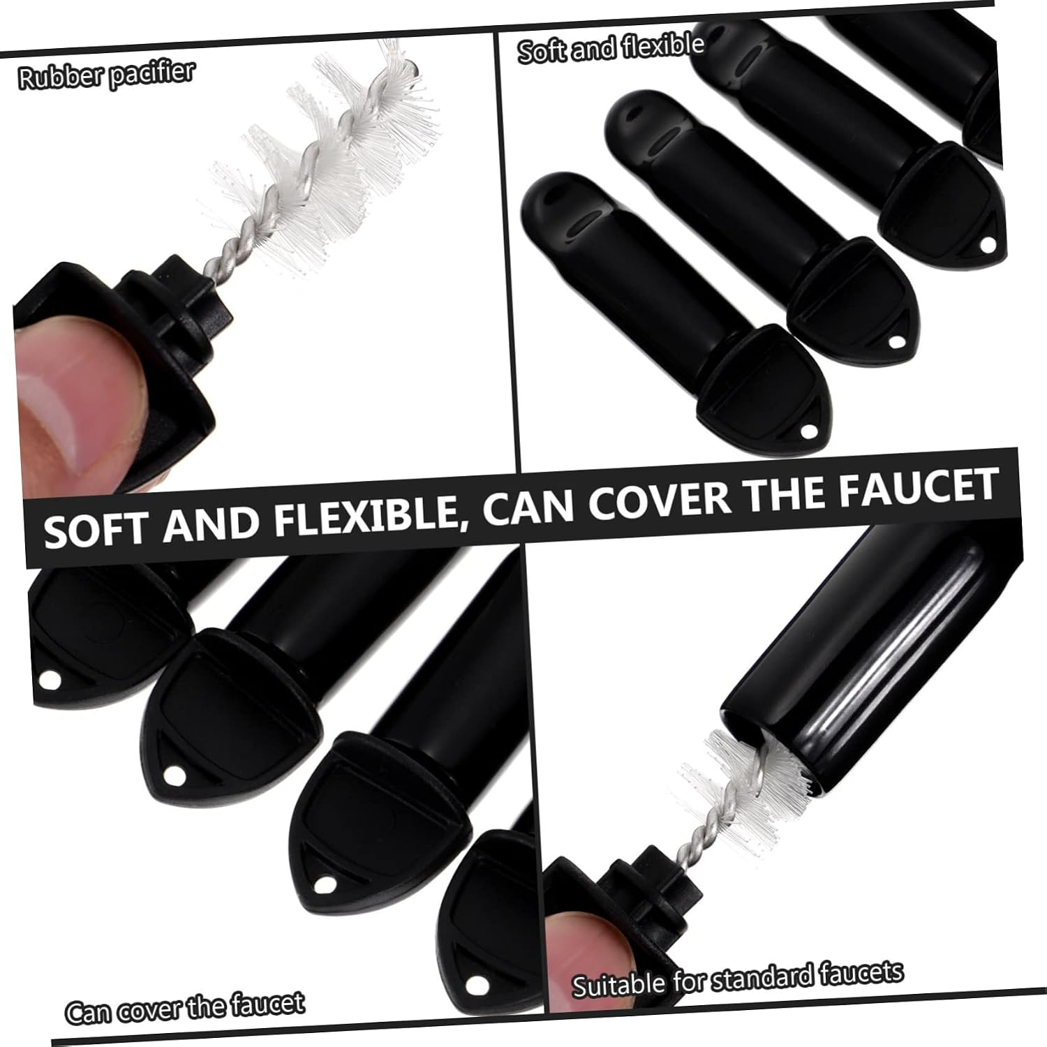 Beer Faucet Cap Plug Cover Set with Cleaning Brushes for Kegs