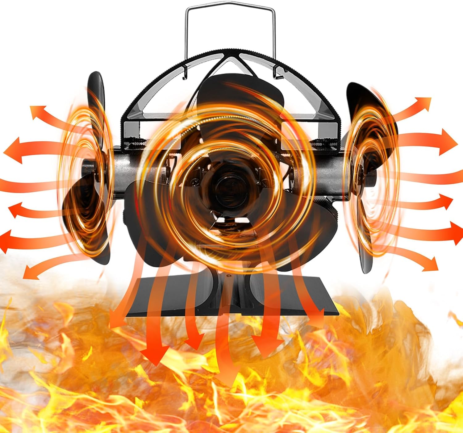Stove Fan, Stove Top Fan, Heat Powered Stove Fireplace Fan Silent