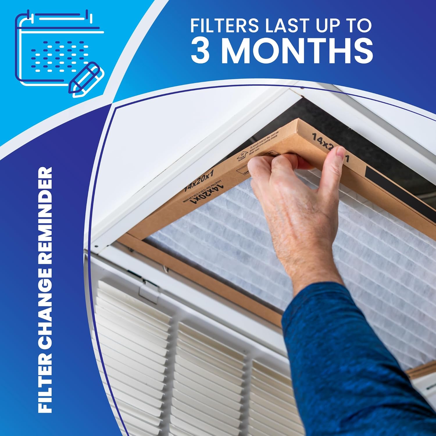 14x18x1 (13.5x17.5) Air Conditioner Filters by Accumulair Diamond for HVAC/Furnace/AC Filters (MERV 13) (4 Pack)