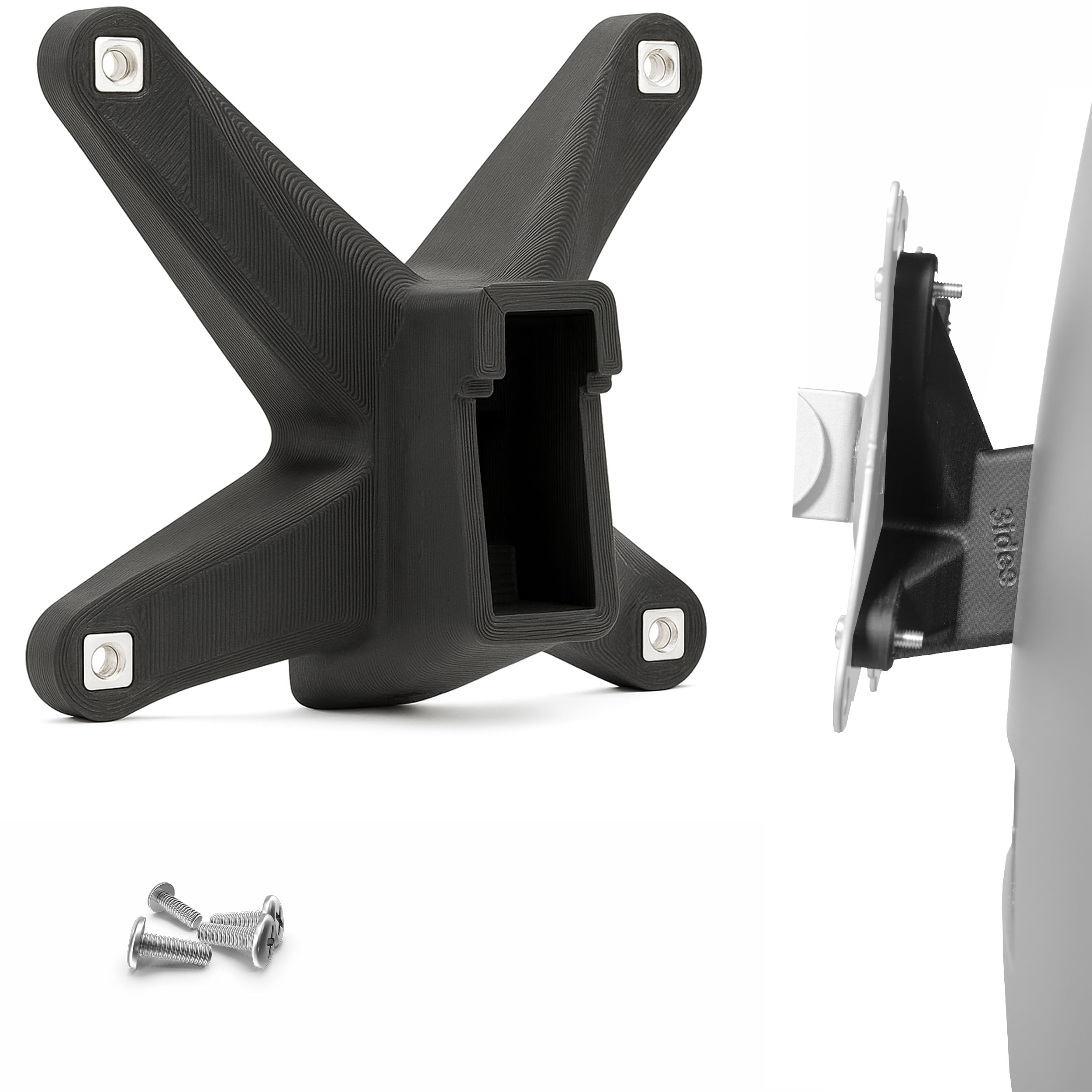 3IDEE VESA Adapter compatible with HP All-in-One PC (ProOne 440 G9, 24-f0006ng) - VESA Mount Adapter 75x75 mm, For Monitors Without VESA Connection, For mounting on a monitor and wall bracket