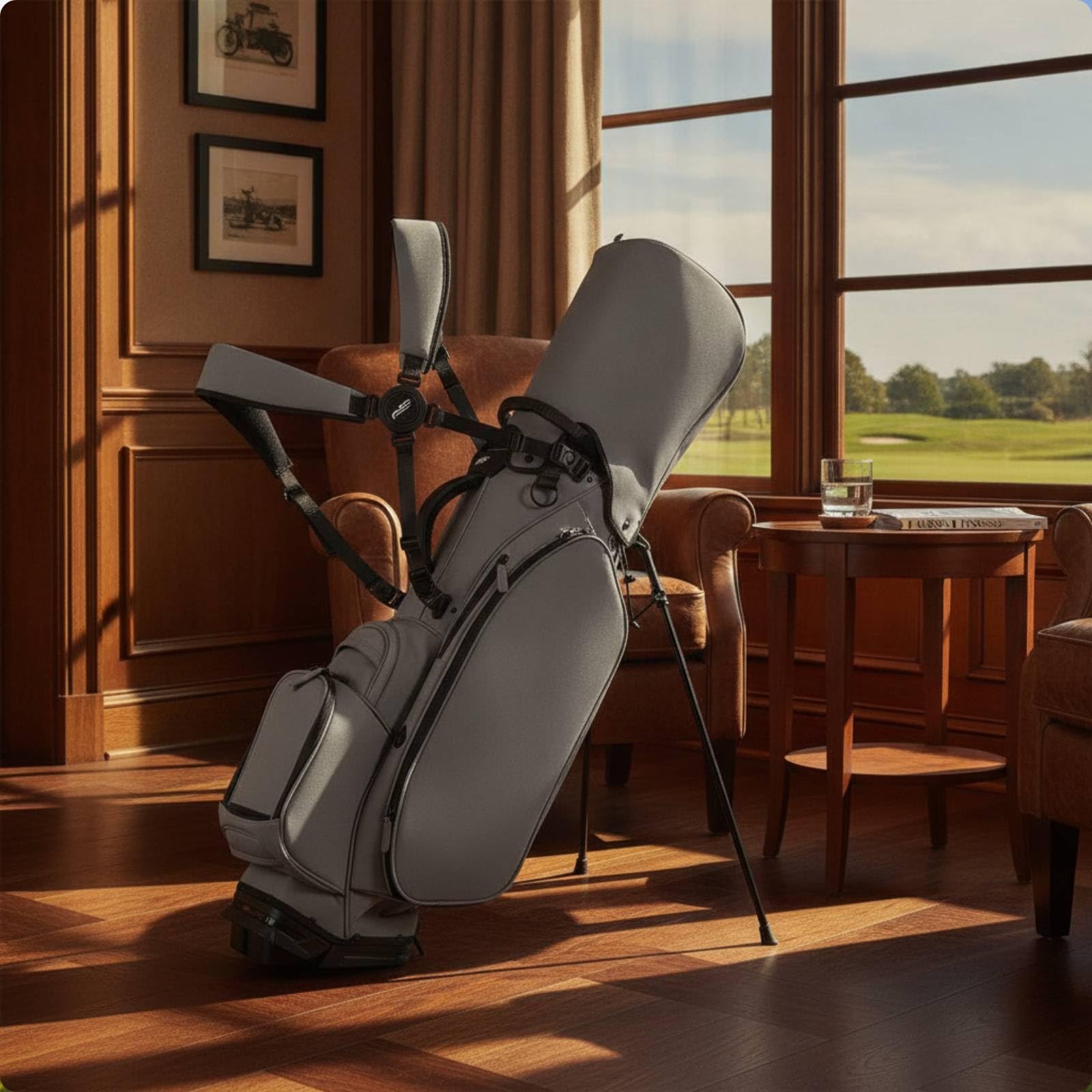 Golf-Schlägertasche mit Ständer Leicht Golf-Standtasche Isolierfach Tragbare Golftasche für Männer, Frauen, Golfplatz, Übungsplatz, Weiß