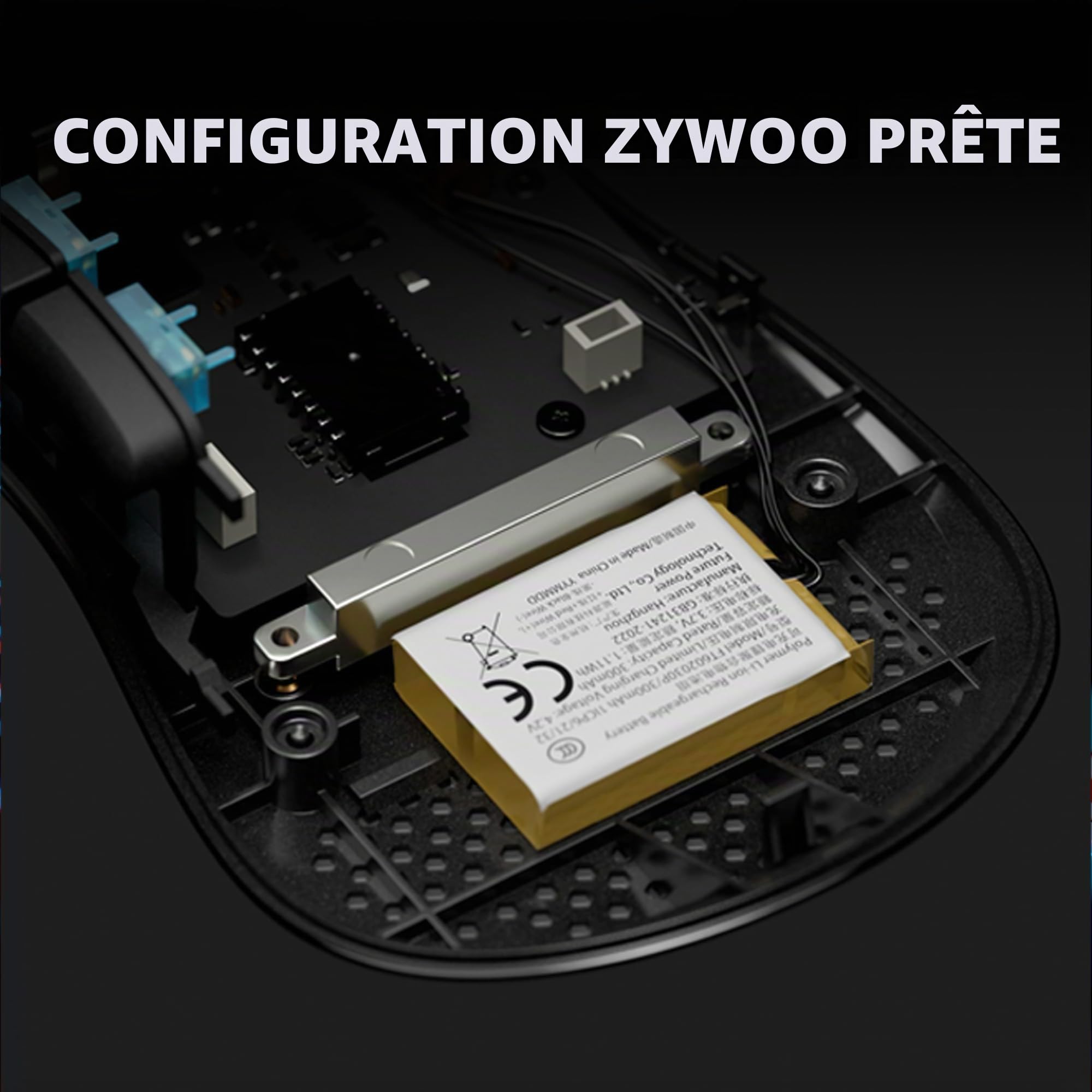 Pulsar Gaming Gears ZywOo The Chosen Mouse Souris de Jeu sans Fil, Ultra légère, 59 g, commutateur Optique, 32 000 DPI, 750 IPS, capteur XS-1, Compatible 8K (Taille M, Blanc)