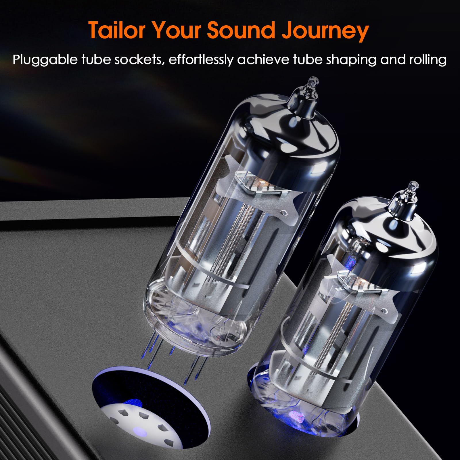 Nobsound Mini Lampowy Przedwzmacniacz HiFi: Stereofoniczny Przedwzmacniacz Audio Klasy A z Regulacją Basów i Wysokich Tonów do Domowych Wzmacniaczy, Aktywnych Głośników, Biurkowych Systemów Audio