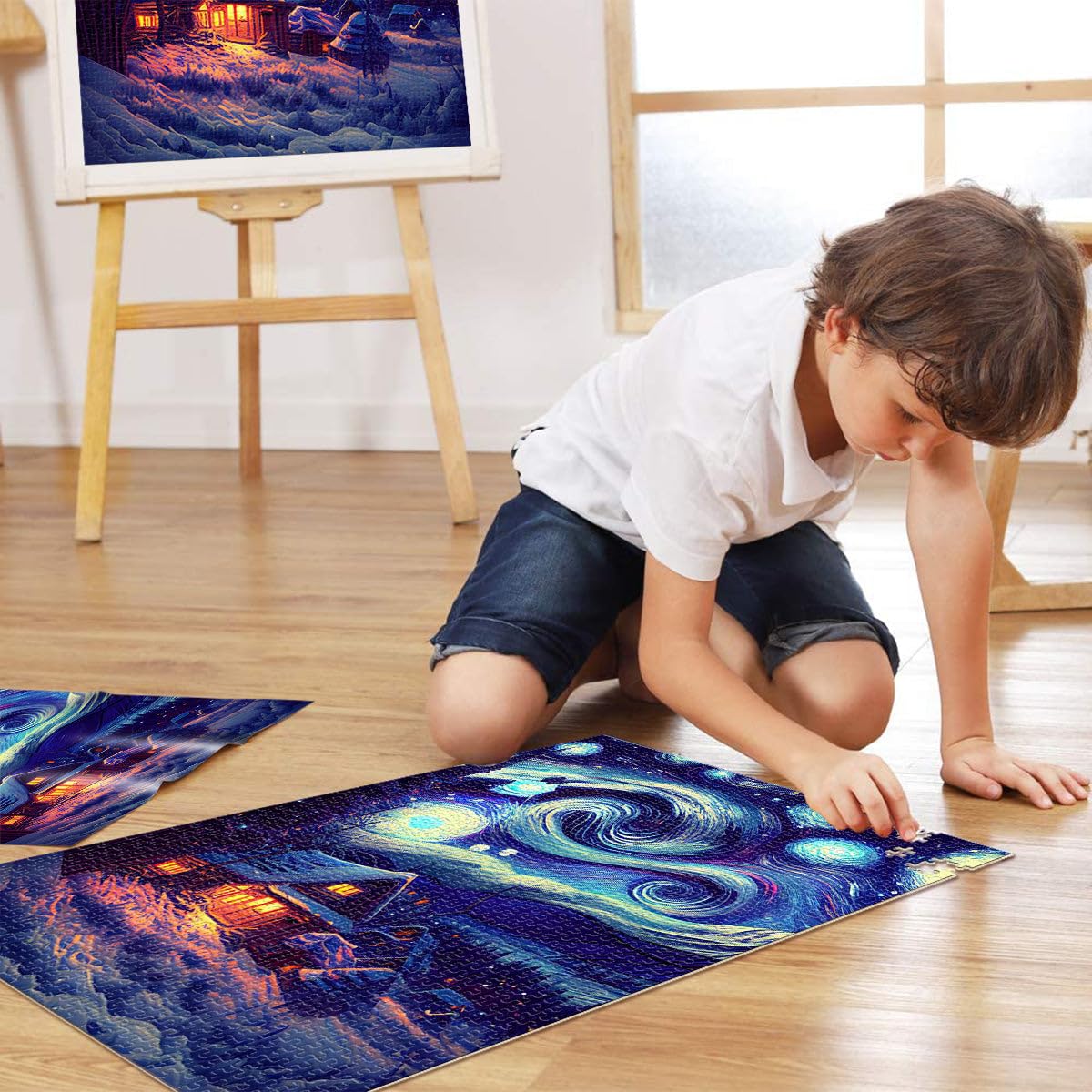 Impossible l'univers de la Nuit étoilée Puzzles de 2000 pièces pour Adolescents 70x100cm Cadeaux d'anniversaire pour Les 14 Ans et Plus