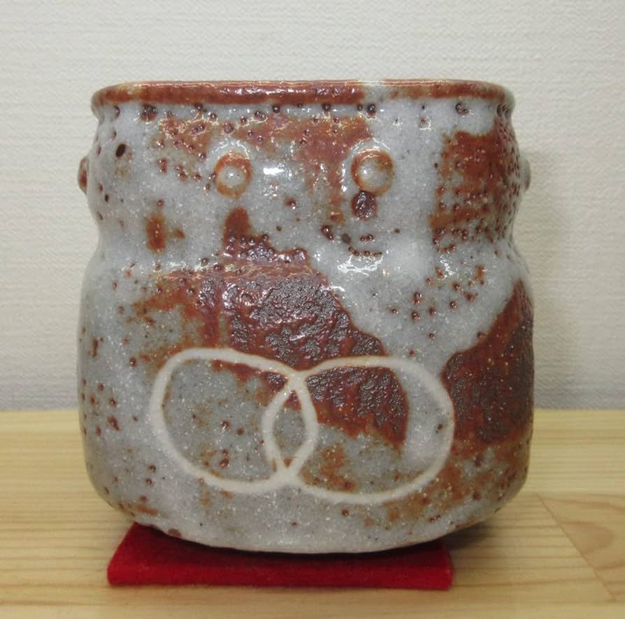 Amazon｜【逢絢亭】茶道具 火入 美濃焼 鼠志野 四方の形 塁座模様 加藤