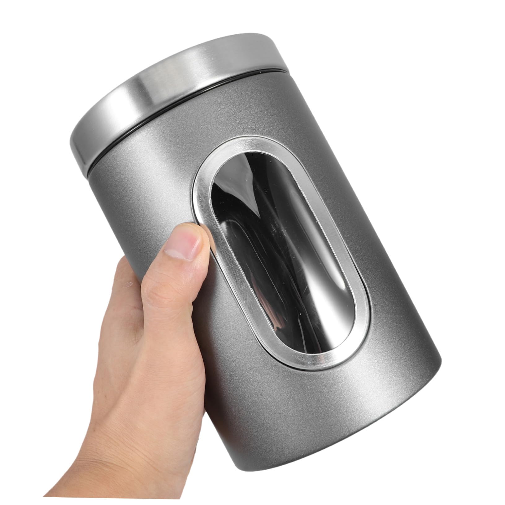 Vorratsbehälter Vielseitig Edelstahl Luftdichter im Modernen Design mit Sichtfenster zur Aufbewahrung von Kaffee und Zucker für Zuhause und Büro