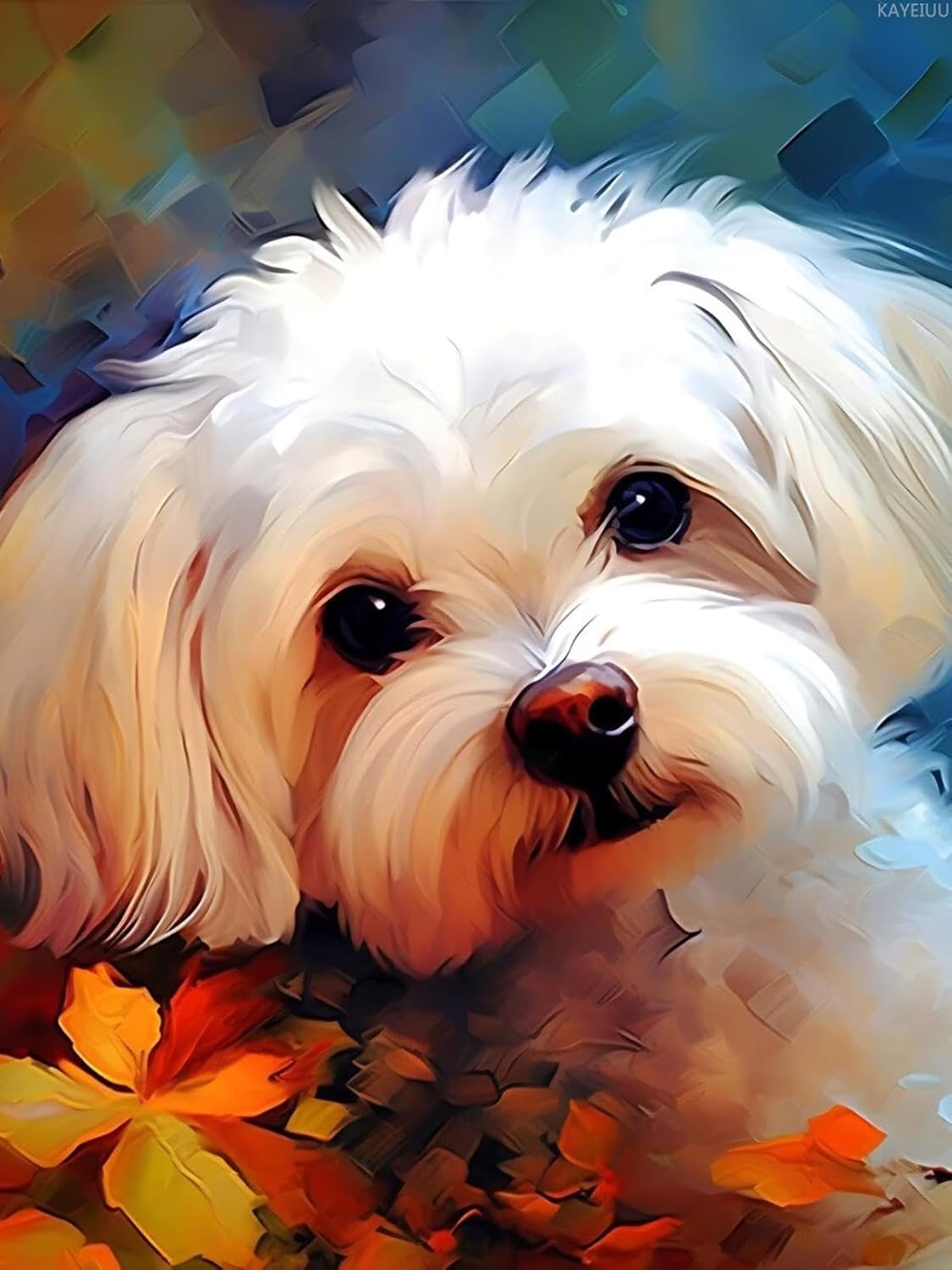 KAYEIUU Lively Shih Tzu Diamond Painting Kits, Shih Tzu Dog Diamond Art for Adults, for Home Wall Decor Bedroom Decor or Gifts 12x16 inch