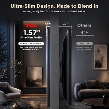 TCL 75-Inch Designer Series QD-Mini LED TV, 4K Google Smart TV, 75A400U